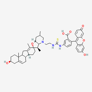 molecular formula C50H57N3O7S B13839013 N-(5-Fluoresceinyl)-N'-(2-cyclopamineethyl)thiourea 