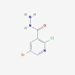 molecular formula C6H5BrClN3O B1383902 5-Bromo-2-chloro-nicotinic acid hydrazide CAS No. 1592097-56-7