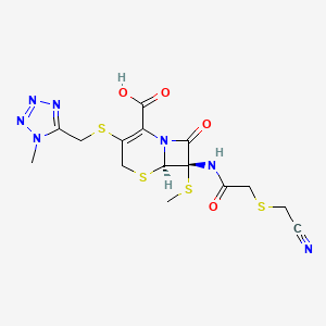 molecular formula C15H17N7O4S4 B13839043 S-Methyl-cefmetazole 