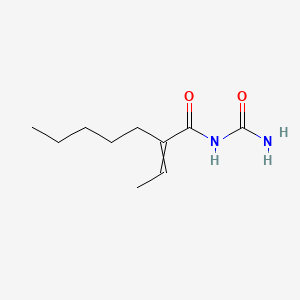 molecular formula C10H18N2O2 B13839050 Heptanamide, N-(aminocarbonyl)-2-ethylidene- 