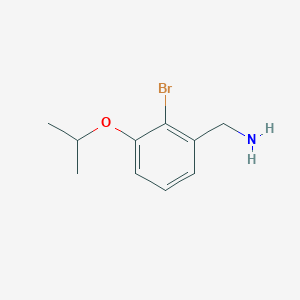 molecular formula C10H14BrNO B1383909 [2-Bromo-3-(propan-2-yloxy)phenyl]methanamine CAS No. 1936662-46-2