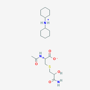 molecular formula C20H37N3O5S B13839109 N-Acetyl-S-(2-hydroxy-3-propionamide)-L-cysteine Dicyclohexylammonium Salt 