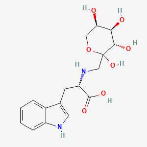 molecular formula C17H22N2O7 B13839156 N-(1-Deoxy-D-fructos-1-yl)-L-tryptophan; (S)-1-[[1-Carboxy-2-(1H-indol-3-yl)ethyl]amino]-1-deoxy-D-fructose; D-Fructose-tryptophan; Fructose-L-tryptophan 