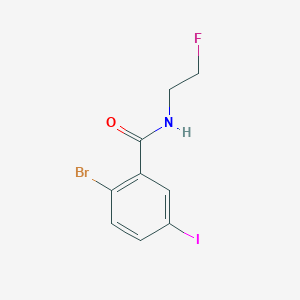 molecular formula C9H8BrFINO B1383917 2-Bromo-N-(2-fluoroethyl)-5-iodobenzamide CAS No. 1863450-36-5
