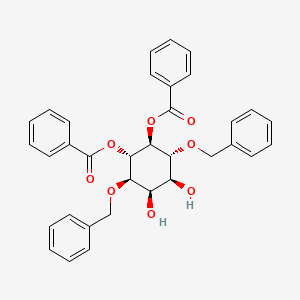 molecular formula C34H32O8 B13839178 DL-1,4-Bis-o-(phenylmethyl)-5,6-dibenzoate-myo-inositol 