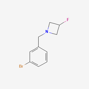 molecular formula C10H11BrFN B1383921 1-[(3-Bromophenyl)methyl]-3-fluoroazetidine CAS No. 1855819-11-2
