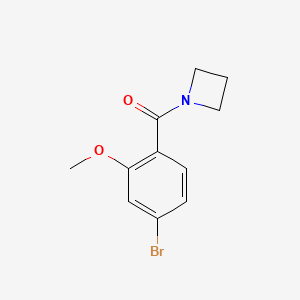molecular formula C11H12BrNO2 B1383926 1-(4-Bromo-2-methoxybenzoyl)azetidine CAS No. 1872981-38-8