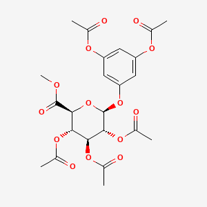 molecular formula C23H26O14 B13839293 Phloroglucin-diacetate O-Methyl Glucuronide Triacetate 