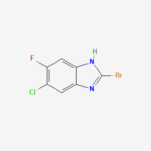 molecular formula C7H3BrClFN2 B1383931 2-Bromo-5-chloro-6-fluoro-1H-benzimidazole CAS No. 1388026-93-4