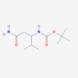 molecular formula C11H22N2O3 B13839311 Tert-butyl N-(1-carbamoyl-3-methylbutan-2-YL)carbamate 