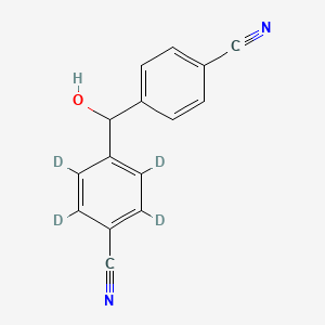 molecular formula C15H10N2O B1383932 Bis(4-cyanophenyl)methanol-d4 CAS No. 1361326-42-2