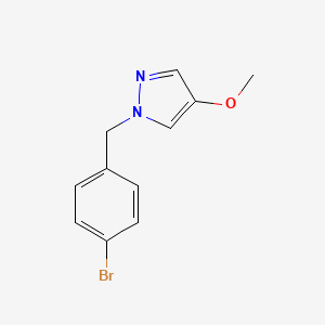molecular formula C11H11BrN2O B1383933 1-[(4-Bromophenyl)methyl]-4-methoxy-1H-pyrazole CAS No. 1870132-19-6