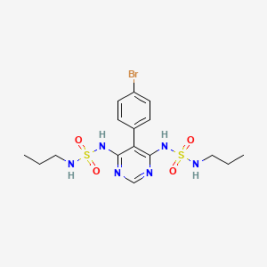 molecular formula C16H23BrN6O4S2 B13839335 Bis-N-[5-(4-Bromophenyl)-6-chloropyrimidin-4-yl]-N'-propylsulfuric Diamide 