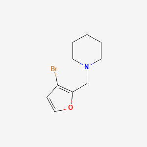 molecular formula C10H14BrNO B1383934 1-((3-Bromofuran-2-yl)methyl)piperidine CAS No. 1874634-37-3
