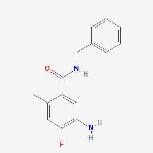 molecular formula C15H15FN2O B1383935 5-Amino-N-benzyl-4-fluoro-2-methylbenzamide CAS No. 1856445-45-8