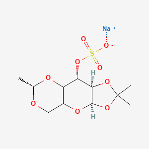 molecular formula C11H17NaO9S B13839350 sodium;[(3R,7R,8S,11S)-5,5,11-trimethyl-2,4,6,10,12-pentaoxatricyclo[7.4.0.03,7]tridecan-8-yl] sulfate 