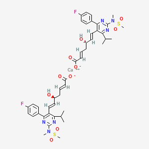 molecular formula C44H50CaF2N6O10S2 B13839358 Calcium (S,2E,6E)-7-(4-(4-fluorophenyl)-6-isopropyl-2-(N-methylmethylsulfonamido)pyrimidin-5-yl)-5-hydroxyhepta-2,6-dienoate 