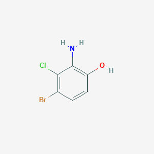 molecular formula C6H5BrClNO B1383937 2-氨基-4-溴-3-氯苯酚 CAS No. 2091488-61-6
