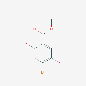 molecular formula C9H9BrF2O2 B1383942 1-Bromo-4-(dimethoxymethyl)-2,5-difluorobenzene CAS No. 1951439-57-8