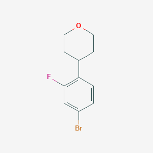 molecular formula C11H12BrFO B1383946 4-(4-溴-2-氟苯基)四氢-2H-吡喃 CAS No. 1934433-75-6