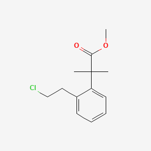 molecular formula C13H17ClO2 B13839626 Methyl 2-(2-(2-Chloroethyl)phenyl)-2-methylpropanoate 