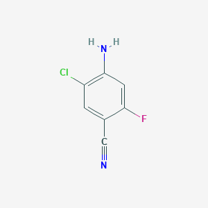 molecular formula C7H4ClFN2 B1383963 4-Amino-5-chloro-2-fluorobenzonitrile CAS No. 1443253-03-9