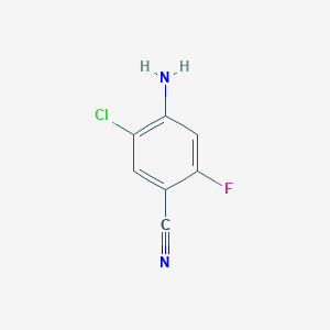 molecular formula C7H4ClFN2 B1383963 4-Amino-5-chloro-2-fluoro-benzonitrile CAS No. 1443253-03-9