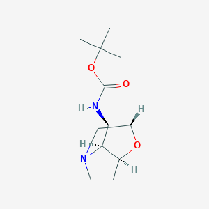 molecular formula C12H20N2O3 B13839640 tert-Butyl ((1S,6R,7R,7aS)-hexahydro-1H-1,6-epoxypyrrolizin-7-yl)carbamate 