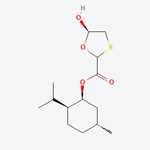 molecular formula C14H24O4S B13839693 D-Menthol-5S-hydroxy-[1,3]-oxathiolane-2S-carboxylate 