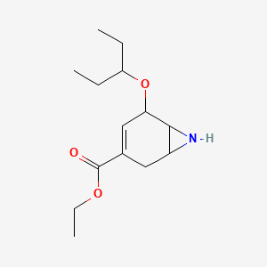 molecular formula C14H23NO3 B13839701 ethyl 5-pentan-3-yloxy-7-azabicyclo[4.1.0]hept-3-ene-3-carboxylate 