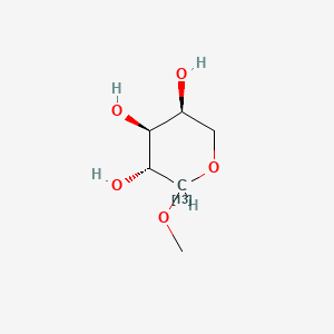 molecular formula C6H12O5 B13839719 Methyl L-Arabinopyranoside-13C 