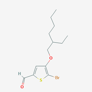 molecular formula C13H19BrO2S B1383983 5-溴-4-((2-乙基己基)氧基)噻吩-2-甲醛 CAS No. 2055812-54-7