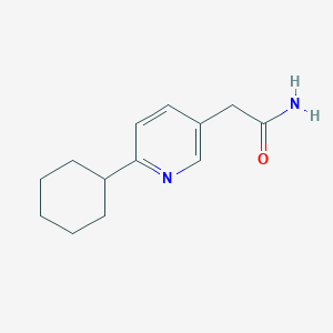 molecular formula C13H18N2O B13839841 2-(6-Cyclohexylpyridin-3-yl)acetamide 
