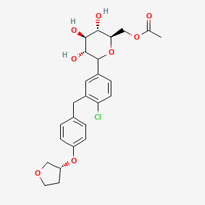molecular formula C25H29ClO8 B13839929 Empagliflozin MonoAcetyl Impurity 