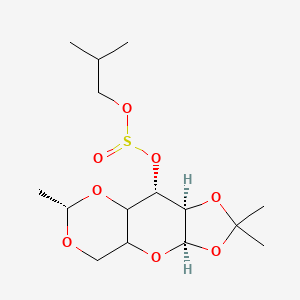 molecular formula C15H26O8S B13839956 2-methylpropyl [(3R,7R,8S,11S)-5,5,11-trimethyl-2,4,6,10,12-pentaoxatricyclo[7.4.0.03,7]tridecan-8-yl] sulfite 