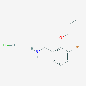 molecular formula C10H15BrClNO B1383997 3-Bromo-2-propoxybenzylamine hydrochloride CAS No. 2203140-41-2