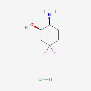 molecular formula C6H12ClF2NO B13839974 Rel-(1R,2S) 2-Amino-5,5-difluoro-Cyclohexanol Hydrochloride 