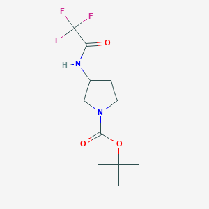 molecular formula C11H17F3N2O3 B13839979 Tert-butyl 3-(2,2,2-trifluoroacetamido)pyrrolidine-1-carboxylate 