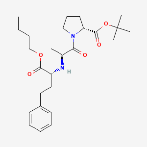 molecular formula C26H40N2O5 B13840022 tert-butyl (2R)-1-[(2S)-2-[[(2R)-1-butoxy-1-oxo-4-phenylbutan-2-yl]amino]propanoyl]pyrrolidine-2-carboxylate 