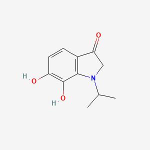 molecular formula C11H13NO3 B13840043 6,7-Dihydroxy-1-isopropylindolin-3-one 