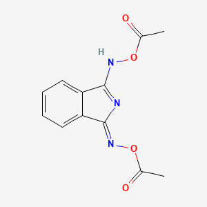 molecular formula C12H11N3O4 B1384005 {3-[(acetyloxy)imino]-2,3-dihydro-1H-isoindol-1-ylidene}amino acetate CAS No. 1089332-91-1