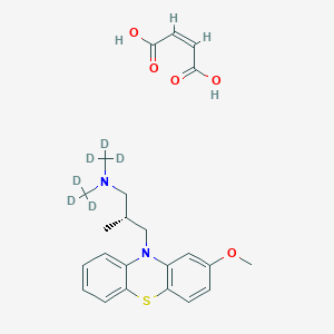 molecular formula C23H28N2O5S B13840052 Levomepromazine-D6 maleate 