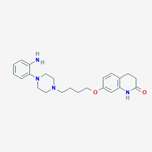 molecular formula C23H30N4O2 B13840055 7-[4-[4-(2-Aminophenyl)-1-piperazinyl]butoxy]-3,4-dihydro-2(1H)-quinolinone 