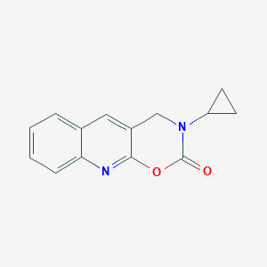molecular formula C14H12N2O2 B13840068 3-Cyclopropyl-3,4-dihydro-2H-1,3-oxazino[6,5-b]quinolin-2-one CAS No. 1214593-92-6