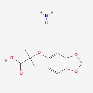 molecular formula C11H15NO5 B1384007 Azane;2-(1,3-benzodioxol-5-yloxy)-2-methylpropanoic acid CAS No. 2143005-97-2