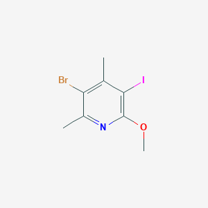 molecular formula C8H9BrINO B1384008 3-Bromo-5-iodo-6-methoxy-2,4-dimethylpyridine CAS No. 2140326-81-2