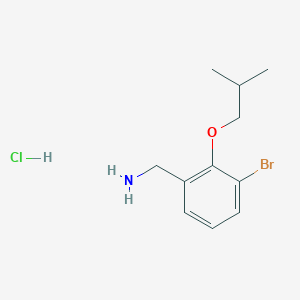 molecular formula C11H17BrClNO B1384009 3-Bromo-2-isobutoxy-benzylamine hydrochloride CAS No. 2206265-79-2