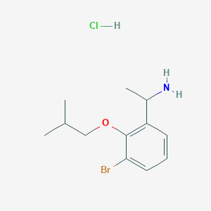 molecular formula C12H19BrClNO B1384013 1-(3-Bromo-2-isobutoxy-phenyl)-ethylamine hydrochloride CAS No. 2206608-72-0