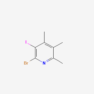 molecular formula C8H9BrIN B1384017 2-Bromo-3-iodo-4,5,6-trimethylpyridine CAS No. 2173093-22-4
