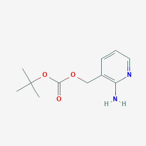 molecular formula C11H16N2O3 B1384018 (2-Aminopyridin-3-yl)methyl tert-butyl carbonate CAS No. 2153472-89-8